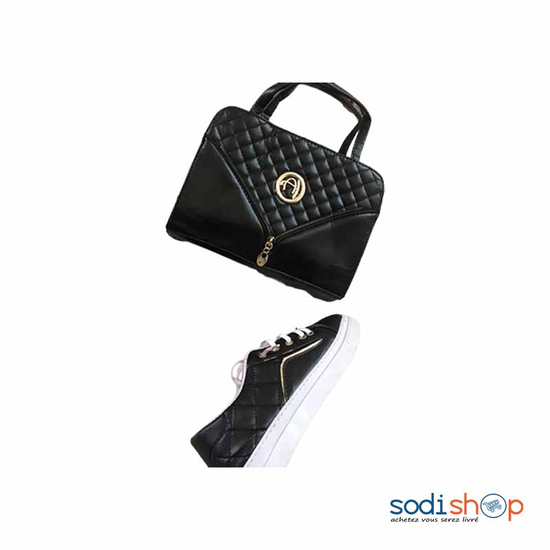Accessoires Pour Femme – Sac à Main + Chaussures - Couleur Noir - SK00114 -  Sodishop