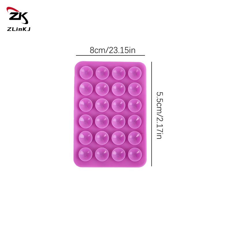 Supports Ventouse Téléphone – Lot De 4 – Double Face Silicone – 15 Ventouses Par Pièce – Pour Surfaces Lisses – Libère Les Mains