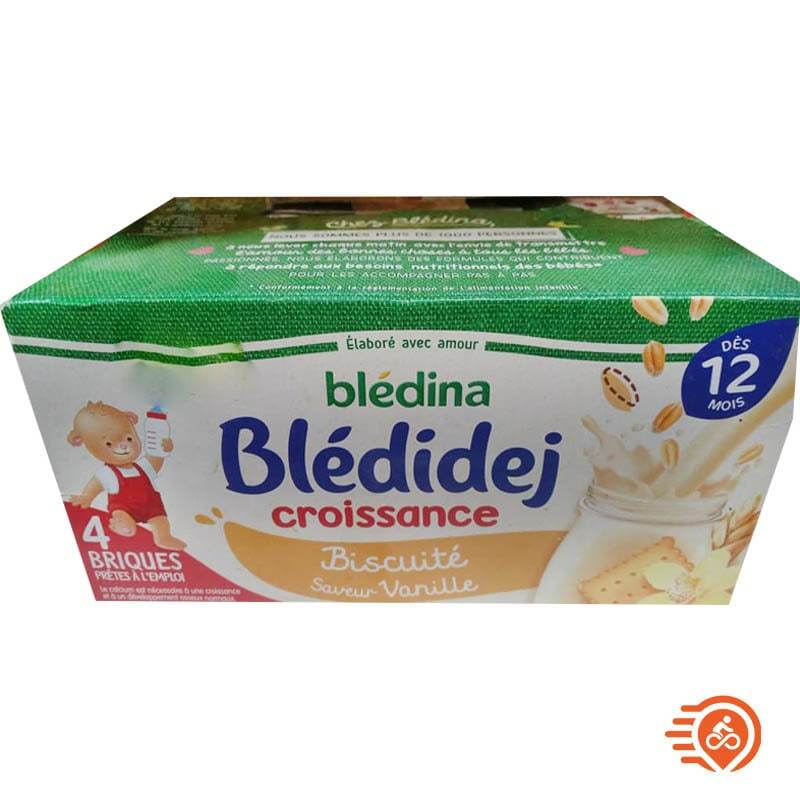 Blédidej - Croissance Biscuité Vanille Dès 12 mois - Blédina Format Brique  (4 Pièces x 250ml) MRM00229 - Sodishop