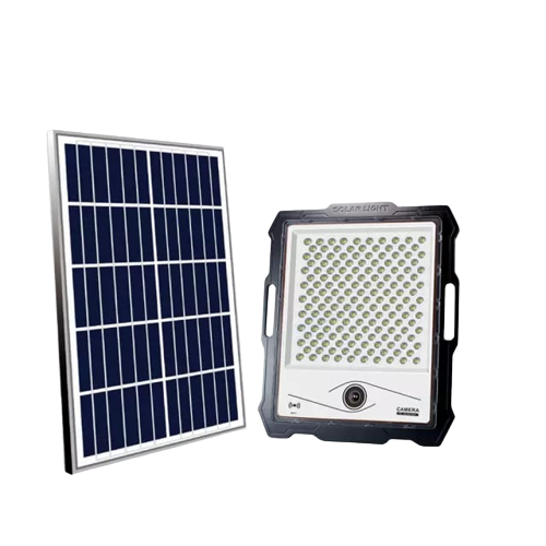 Eclairage solaire exterieur intelligent, panneau 8W intégré sur