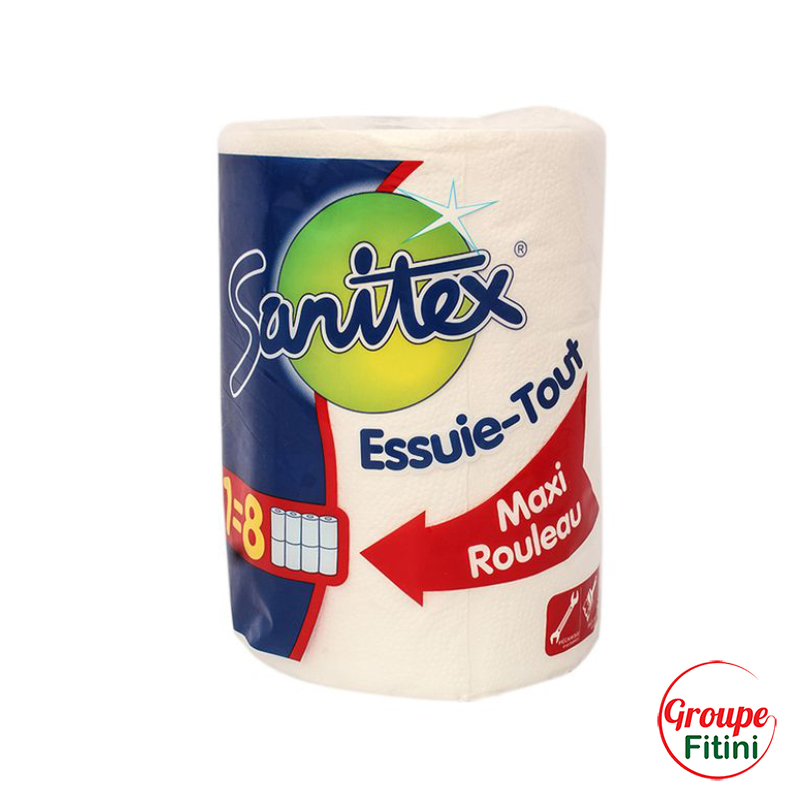 Papier Toilette Sanitex - Essuie-Tout Maxi Rouleaux 2 Pièces