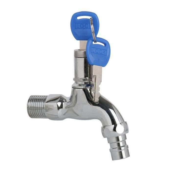 Robinet d'eau de lavage Portable, robinet d'extérieur domestique avec clé  de verrouillage, robinet en alliage à un robinet antivol pour l'extérieur -  AliExpress